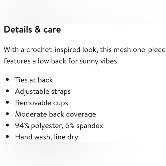 NWT, BECCA- "Color Play Mesh One Piece Swimsuit" in Navy/White, Sz Large - Picture 9 of 10